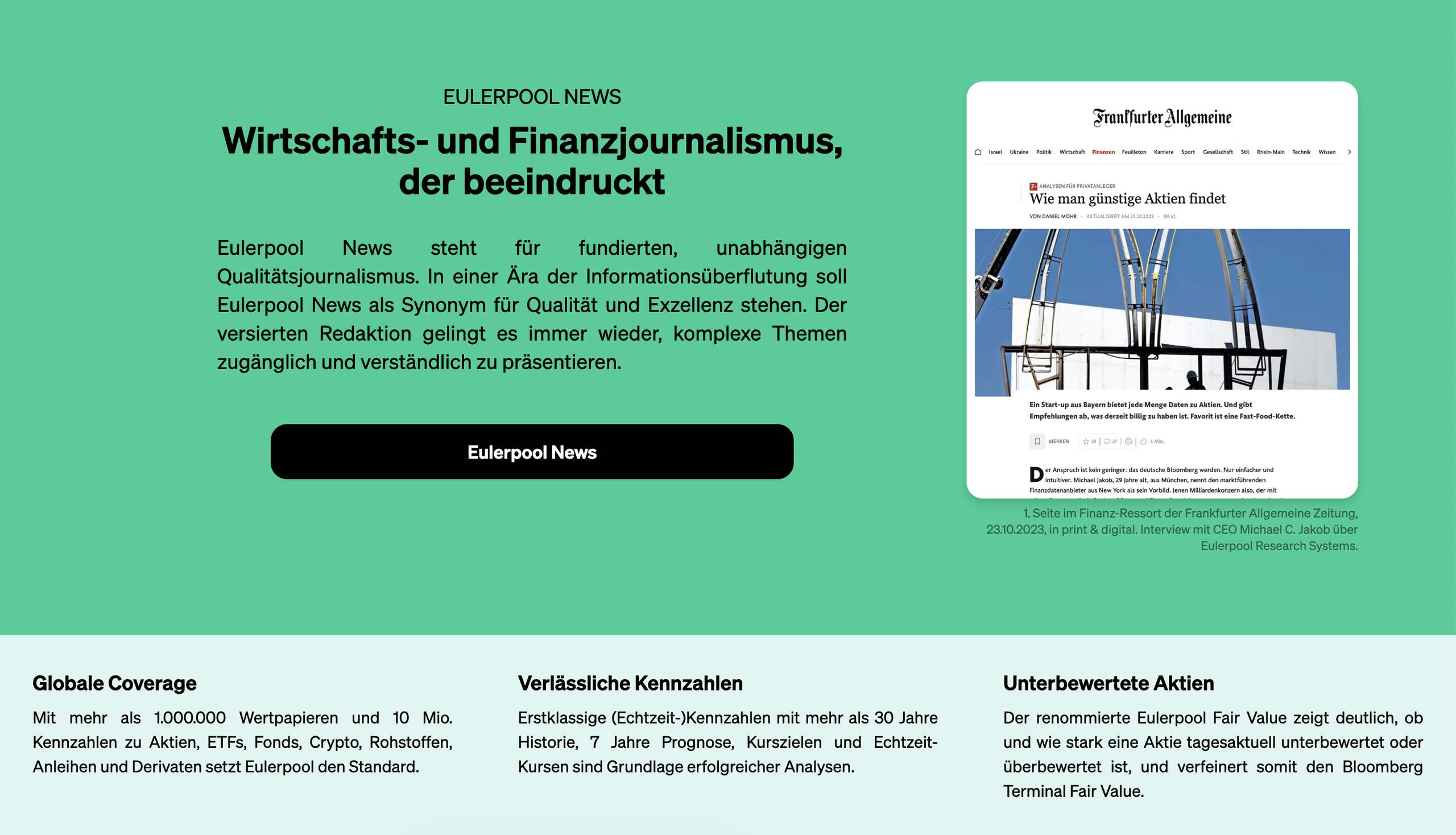 Eulerpool News ist die Wirtschafts- und Finanzredaktion des modernen Datenanbieters Eulerpool Research Systems